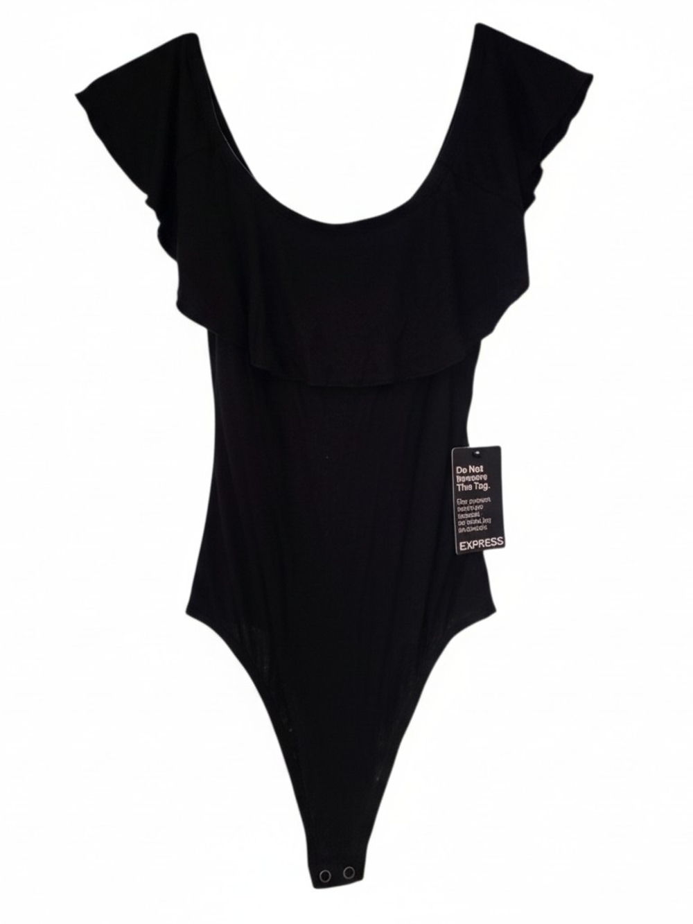 Mudd Black Ruffle Shoulder Kids One-Piece Bodysuit
